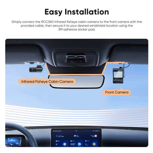 RCC360 Fisheye interieurcamera voor VIOFO A329S