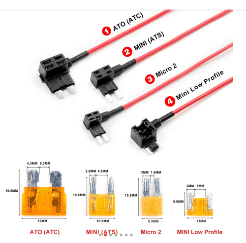 Set of 2 fuses for VIOFO Hardwire kit